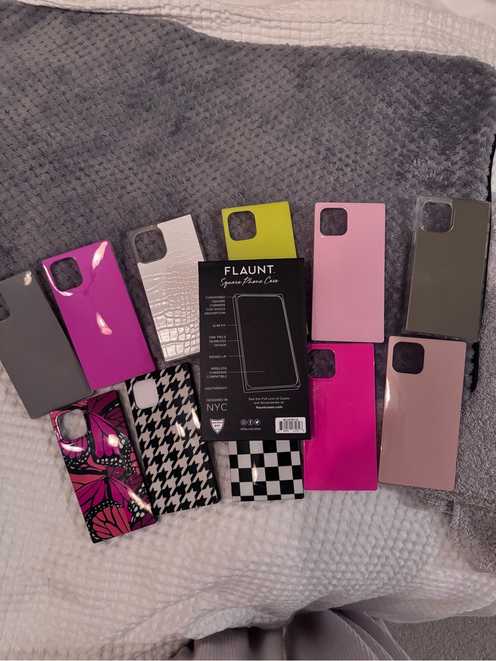 Flaunt Square iPhone 12 /12 Pro Cases Assorted Styles-listing is for all cases